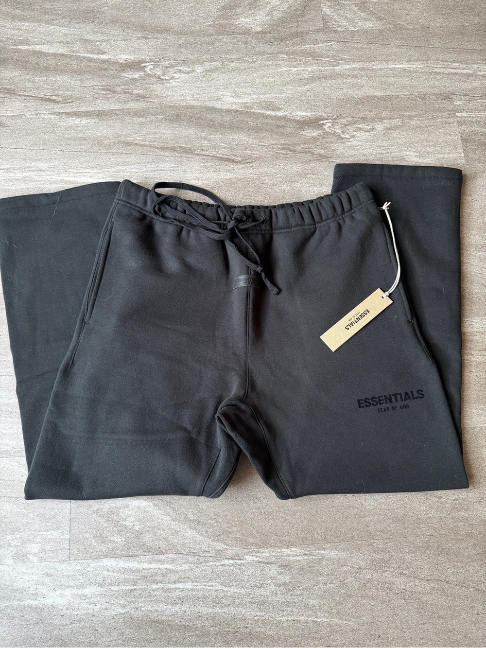 Essentials Black Men’s Jogger Sweatpants with Drawstring